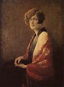 Grant Wood Miss France oil painting on canvas
